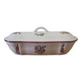 Comb holder with lid or bonbonnière - louis xv – reverbere collection – faience lunéville