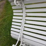 Old cast iron garden bench