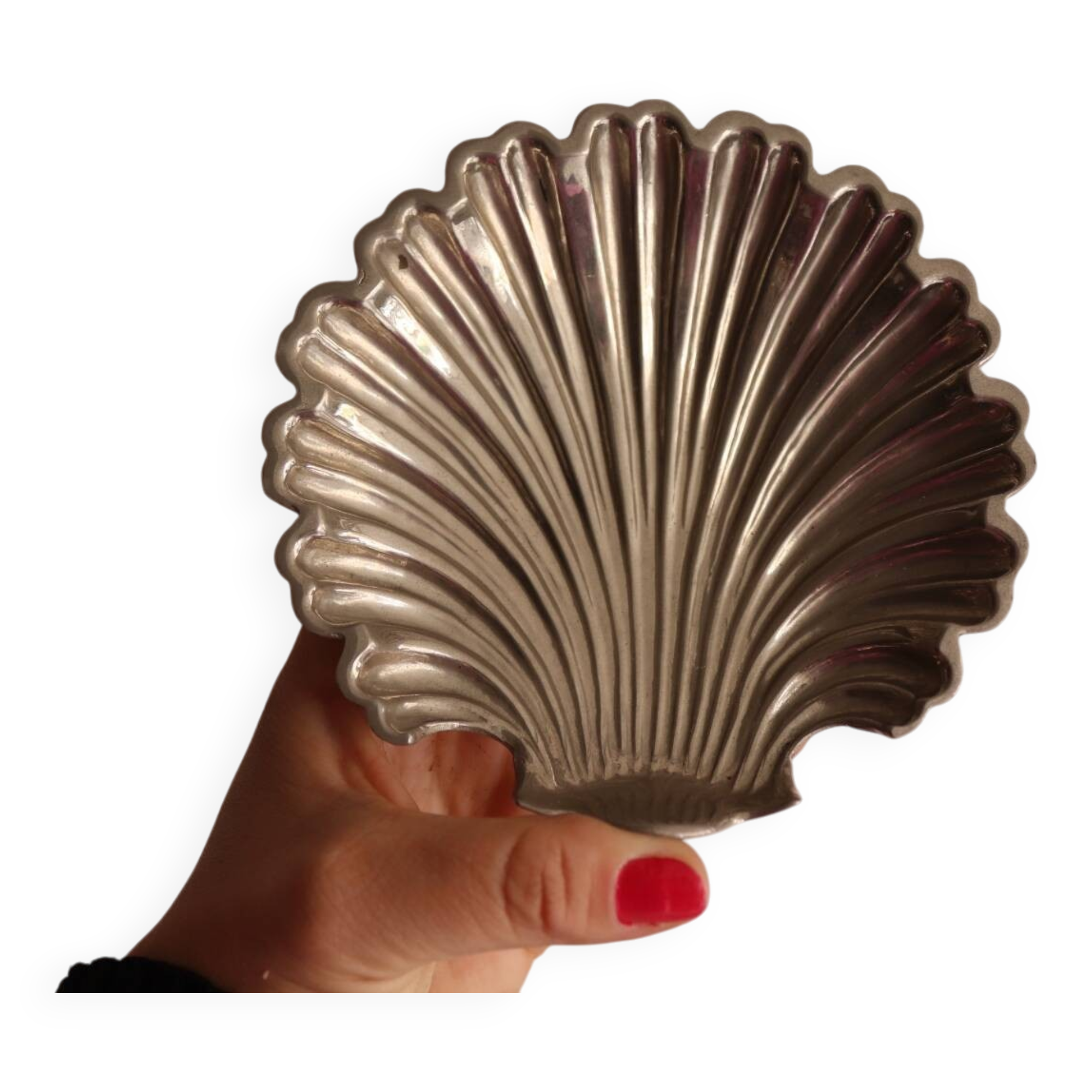 Silver-plated metal shell tray – J. L'Herminé-Després