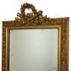 Antique french neoclassical gold mirror with crown pine wood 117cm