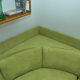 Green corduroy modular sofa from the 70s, 7 pieces