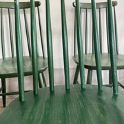 Cinq chaises Fanett vertes par Ilmari Tapiovaara pour Edsby-ken