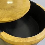 Semainier Colonne Art Déco – Placage Loupe de Bouleau, 6 Tiroirs