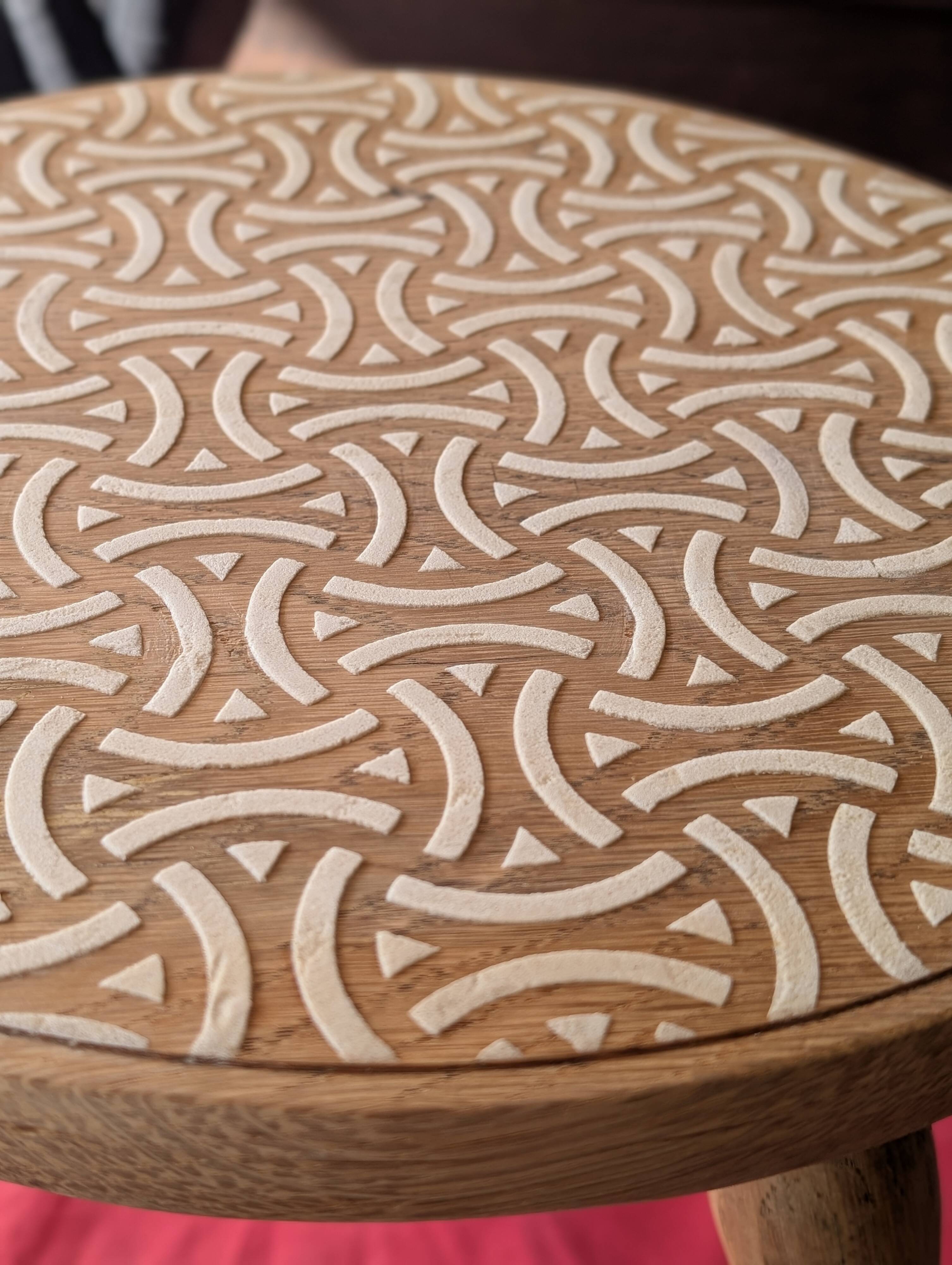 Hand-renovated vintage stool