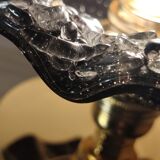 Black and gold Murano flower wall light