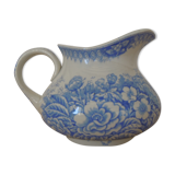 Blue and white ceramic pitcher