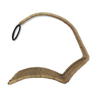 Rattan and metal bottle holder, 50s