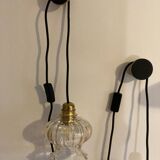 Paire de baladeuses opalines vintage