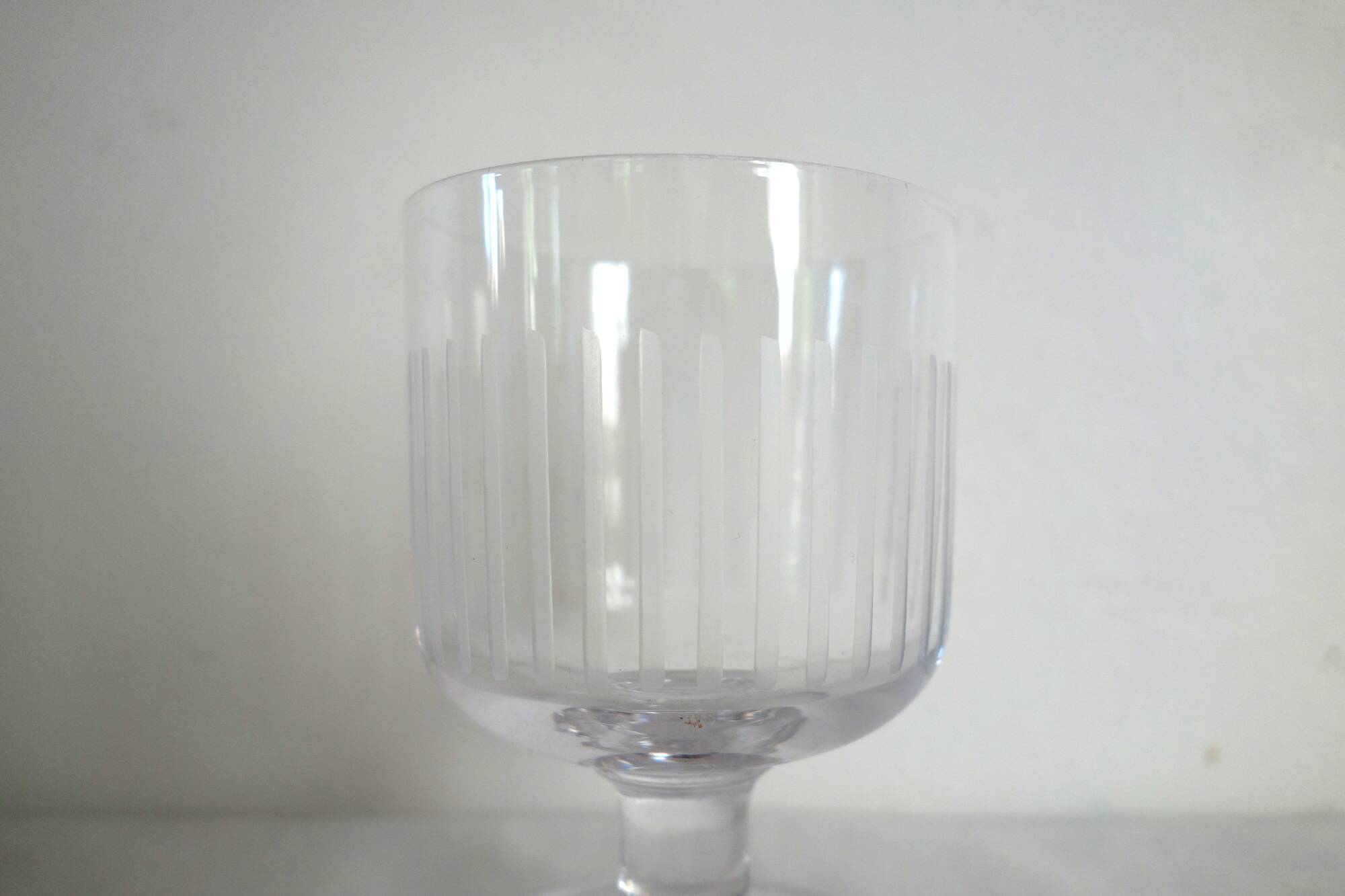 Set of 6 vintage cut crystal aperitif glasses