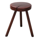 Wabi sabi wooden tripod stool, 1970s