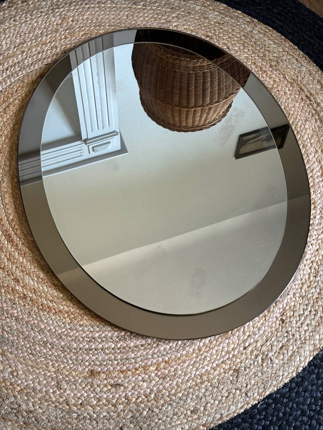 Vintage oval mirror 70's