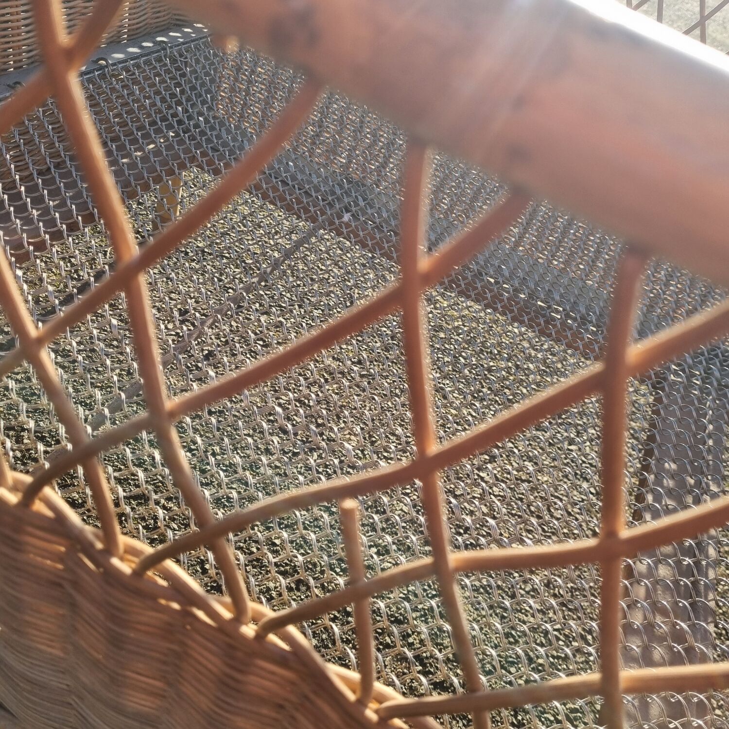 Rattan baby bed, cradle from 1970