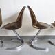 Suite de 4 chaises Eurosteel vintage 1970