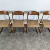 Set of 4 Baumann sled chairs