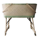 Wood and wicker cradle from the 1950s.