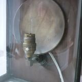 Ancient half-moon brass wall lantern