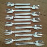 12 small forks. Boulenger goldsmithing.