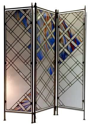 Paravent en vitrail (Stained