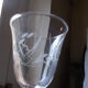 Set of 6 antique decorated wine glasses.