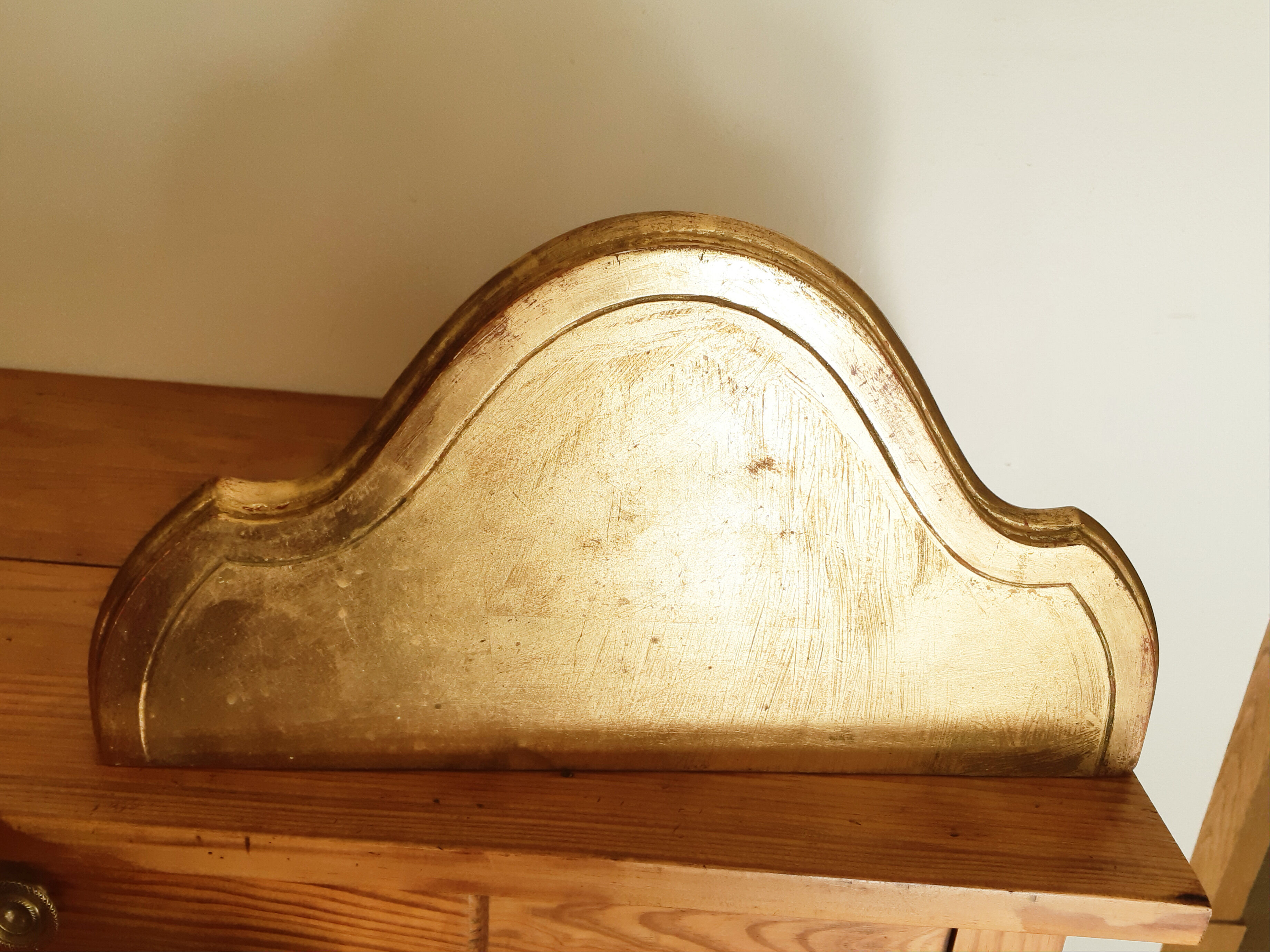 Miroir et console dorées, vintage français