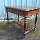 Vintage oak desk table with 2 drawers