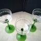 3 Grands verres à vin blanc d'Alsace  Décor meulé