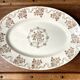 Oval serving dish in Terre de Fer Gien earthenware with Osborne Sepia decor
