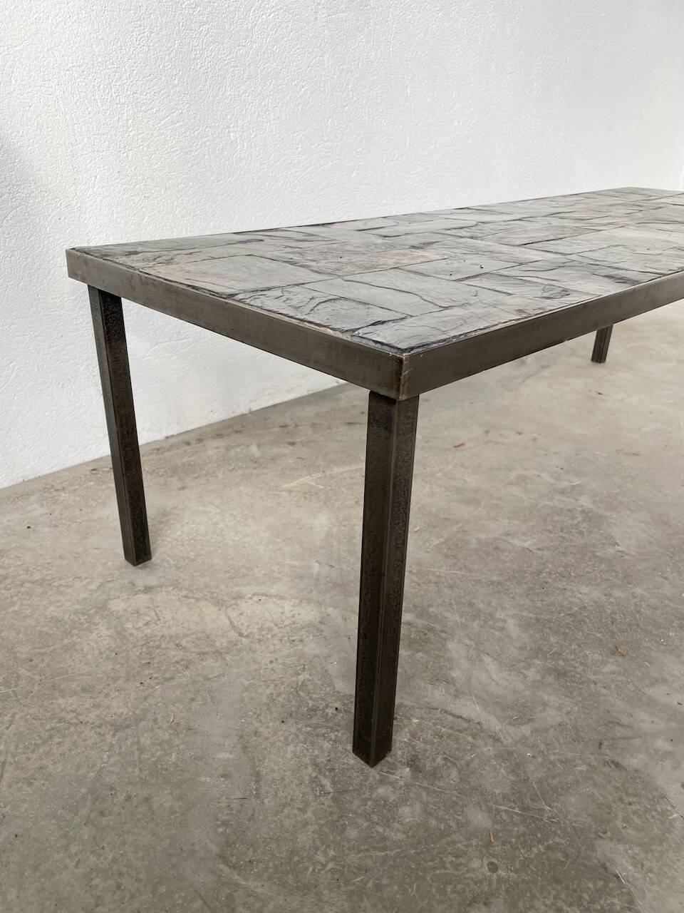 1950s slate coffee table