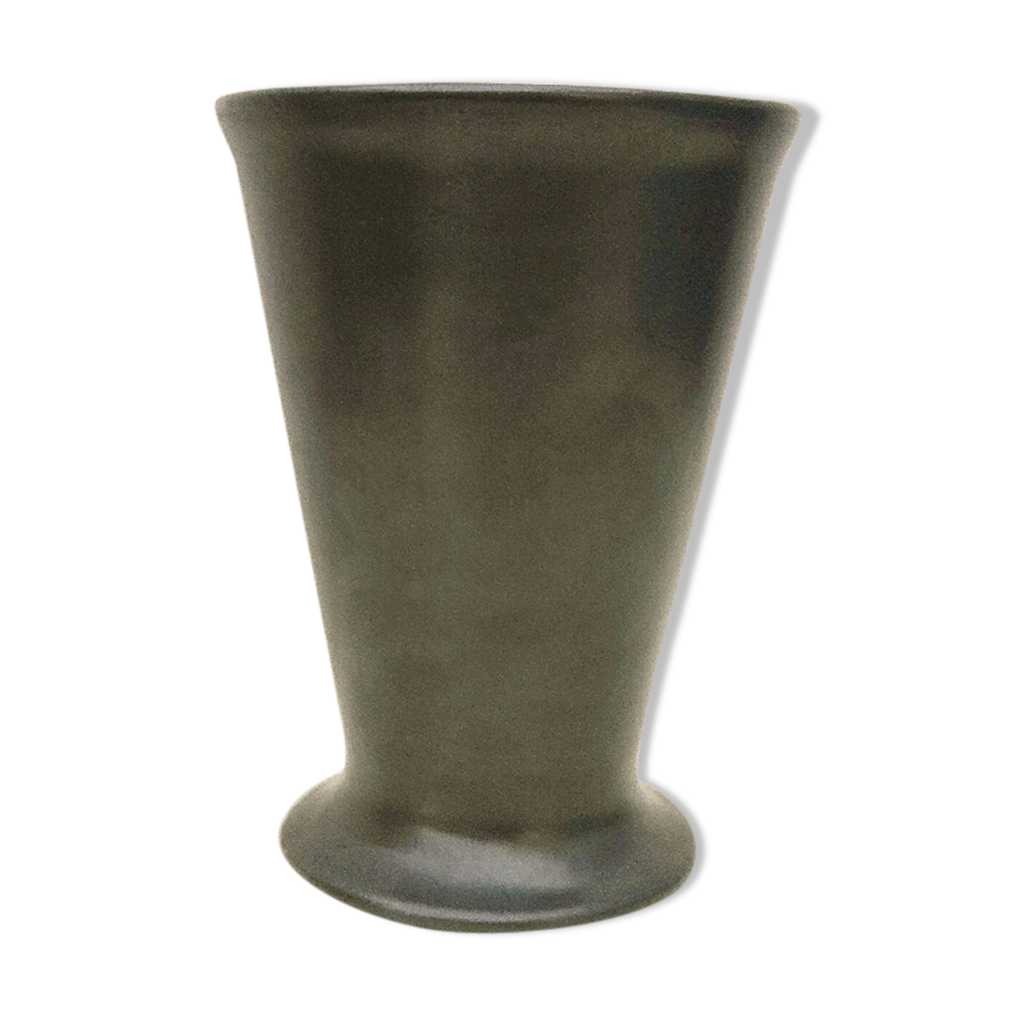 Vintage vintage iridescent black ceramic vase