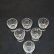 6 Cracked Engraved Crystal Liqueur/Digestif Glasses