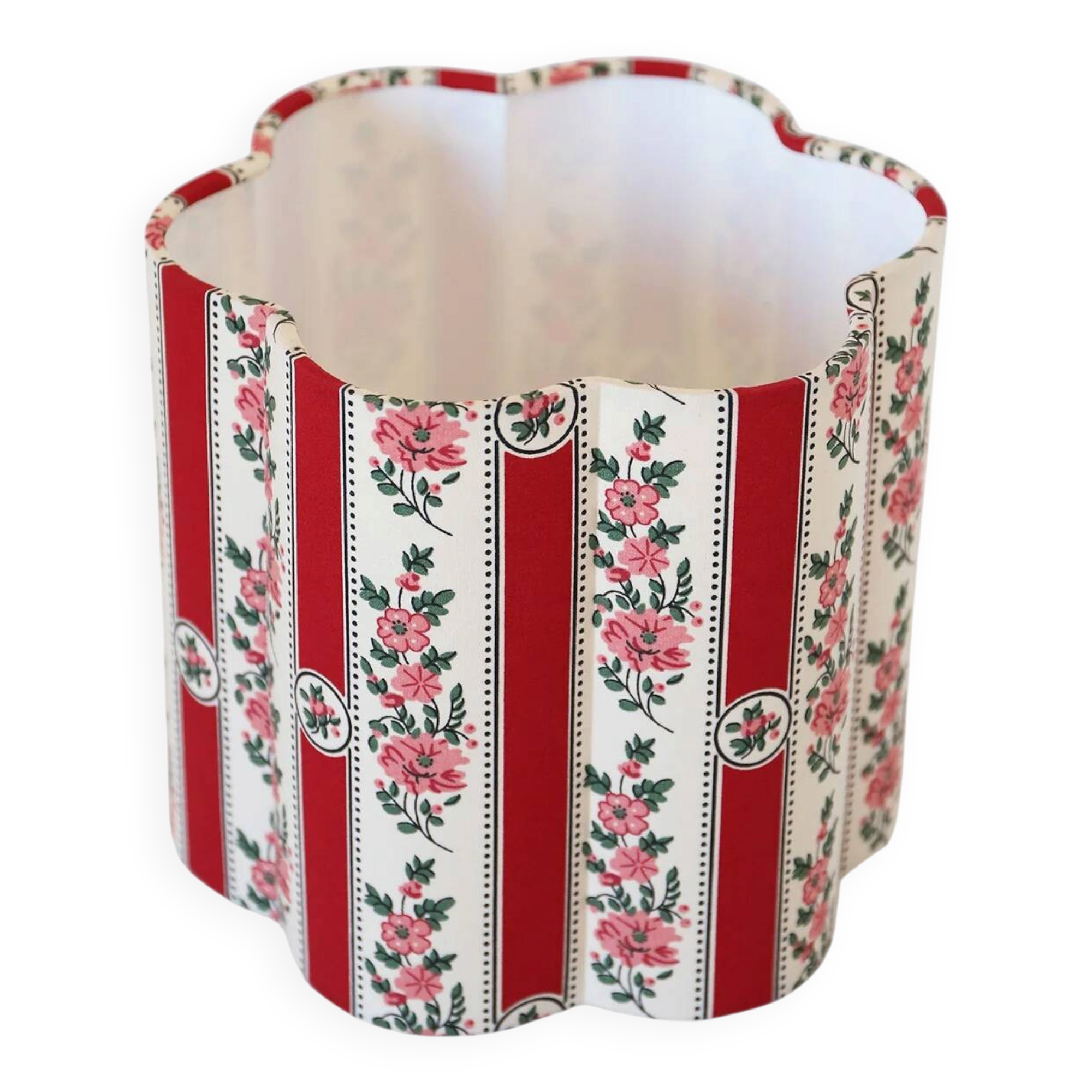 Flower-shaped lampshade Flora "red overmount"