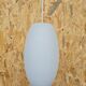 Suspension ovale en opaline blanche 1960