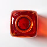 Rare Mid-century Red Glass Flack, Bottle, Decanter / Sweden / 1950s