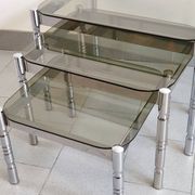 Suite de 3 tables gigognes vintage 1970