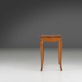 Mid-Century solid Oak carved Side Table, Belgium 1950s