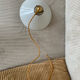 Ancienne suspension vintage en opaline blanche