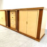 Crédence vintage en peau de chèvre laquée, 1970