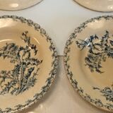 Set of 6 deep plates from Gien "chardons"