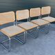 Set of 4 vintage Chairs model Cesca B32 designed by Marcel Breuer Design