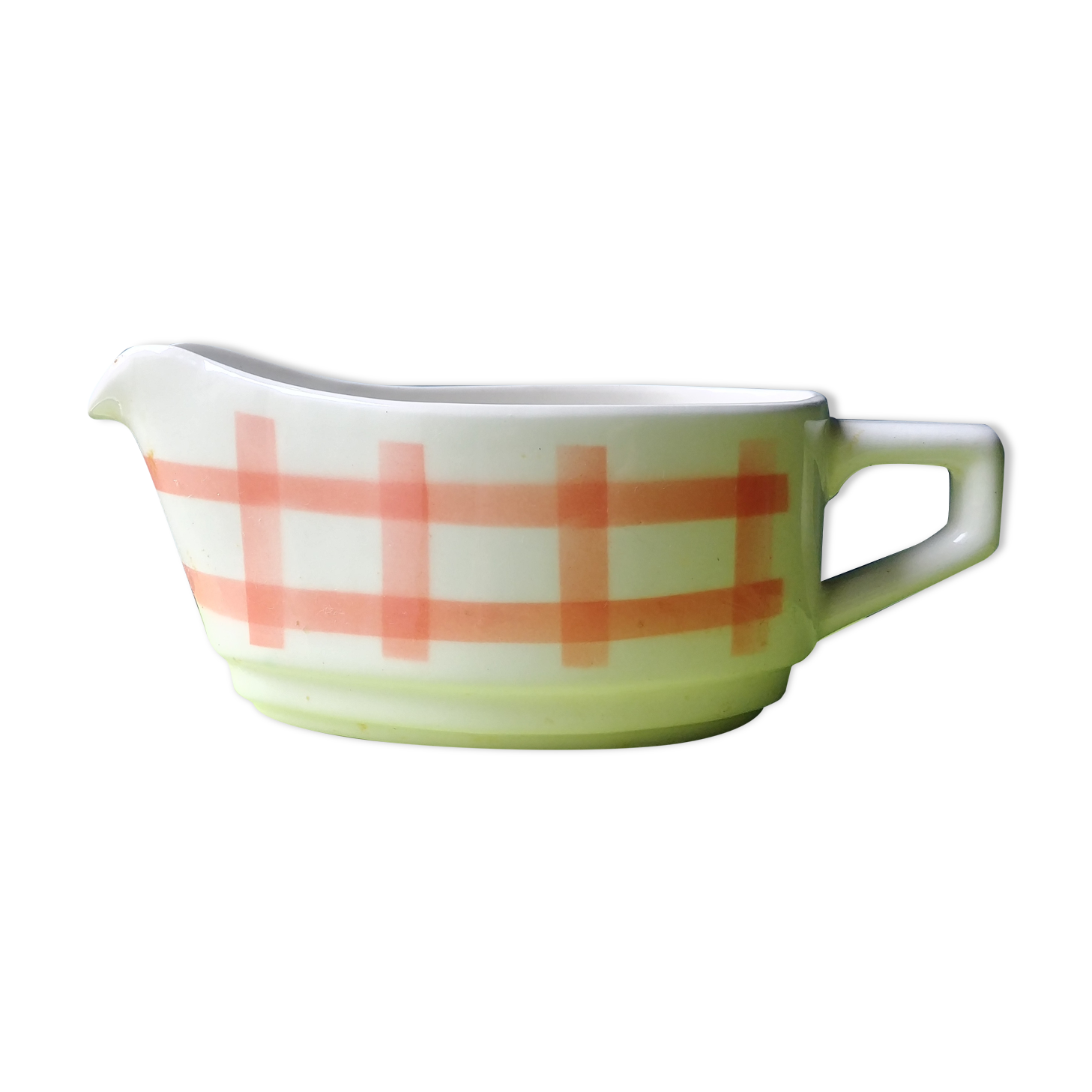 Saucière Moulins des Loups Orchies decoration Scottish tiles orange