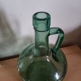 Old glass bottle green tones