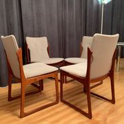 Ensemble de quatre chaises Vamdrup Stolefabrik, Danemark, années 1960