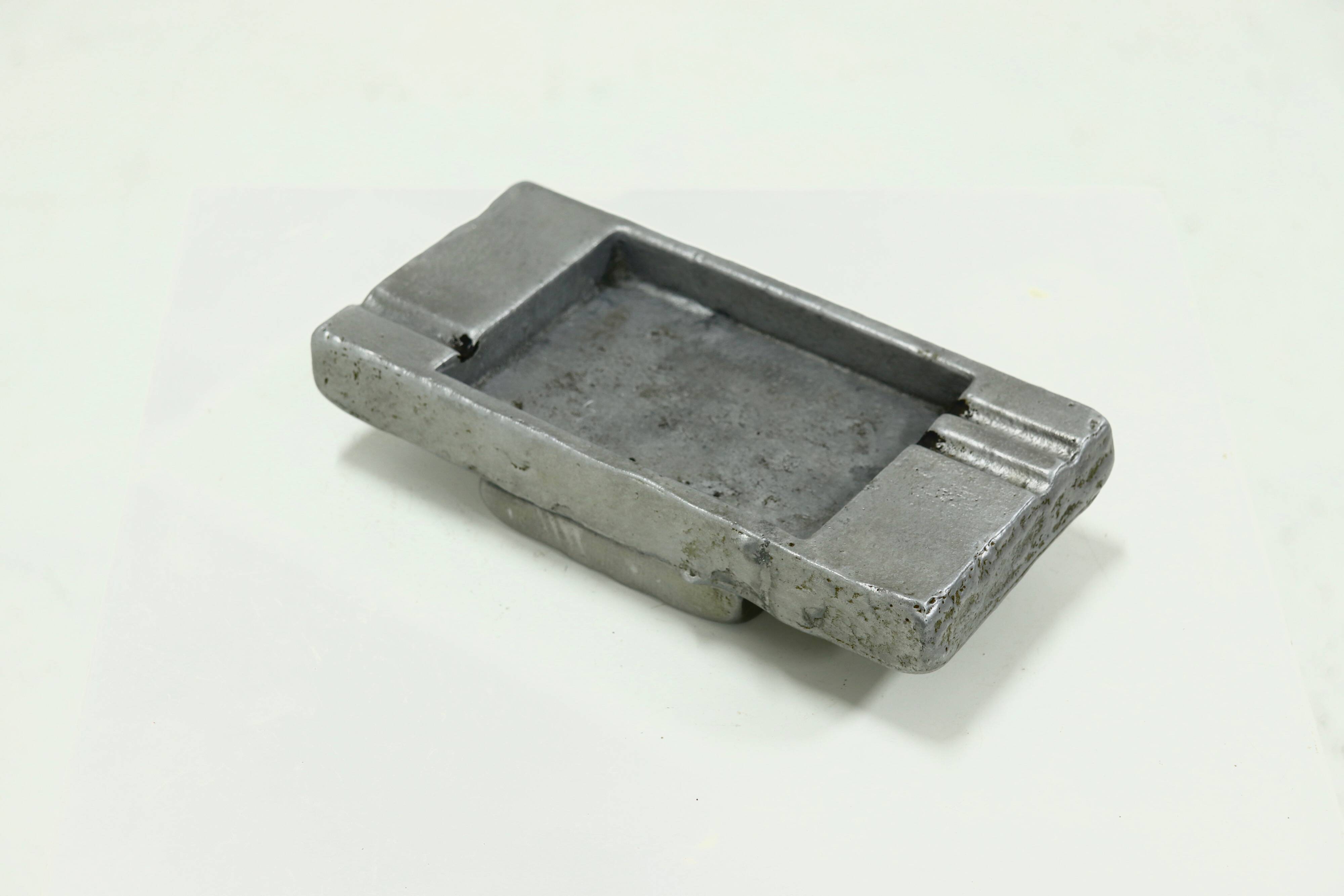 Brutalist Cast Aluminium Ashtray Willy Ceysens 1960s