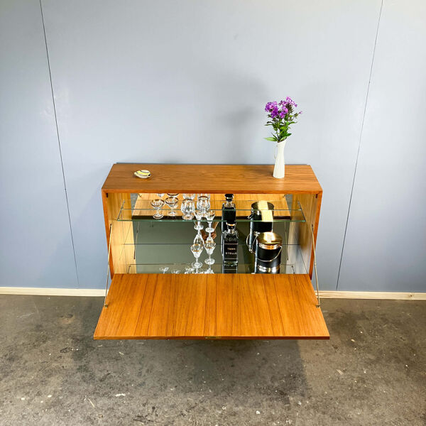 Buffet bar, petit buffet, teck, années 1960