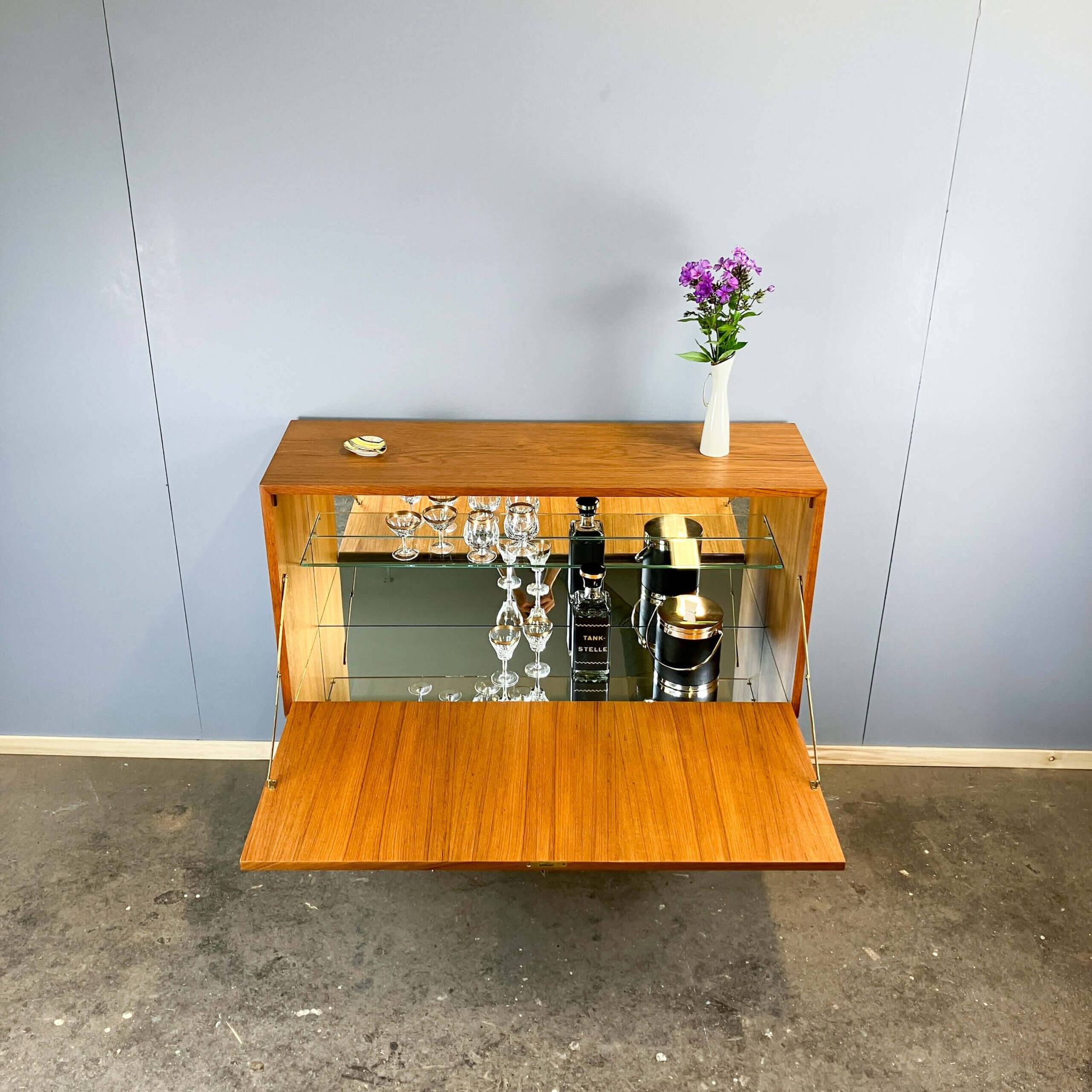 Bar cabinet, small sideboard, teak, 1960s
