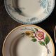6 mismatched Terre de Fer soup plates from Digoin Sarreguemines