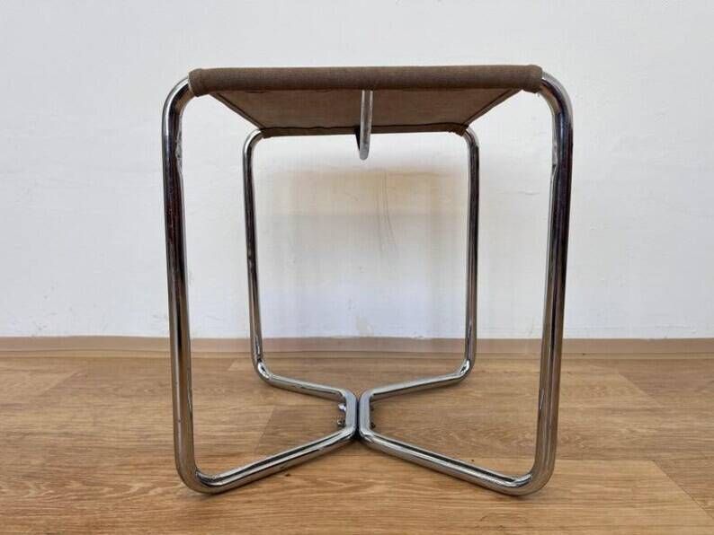 Chrome tubular steel Bauhaus Stool Thonet B8 by Marcel Breuer, 1930