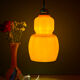 Suspension globe vintage en opaline orange
