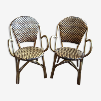Rattan and vintage bamboo chairs