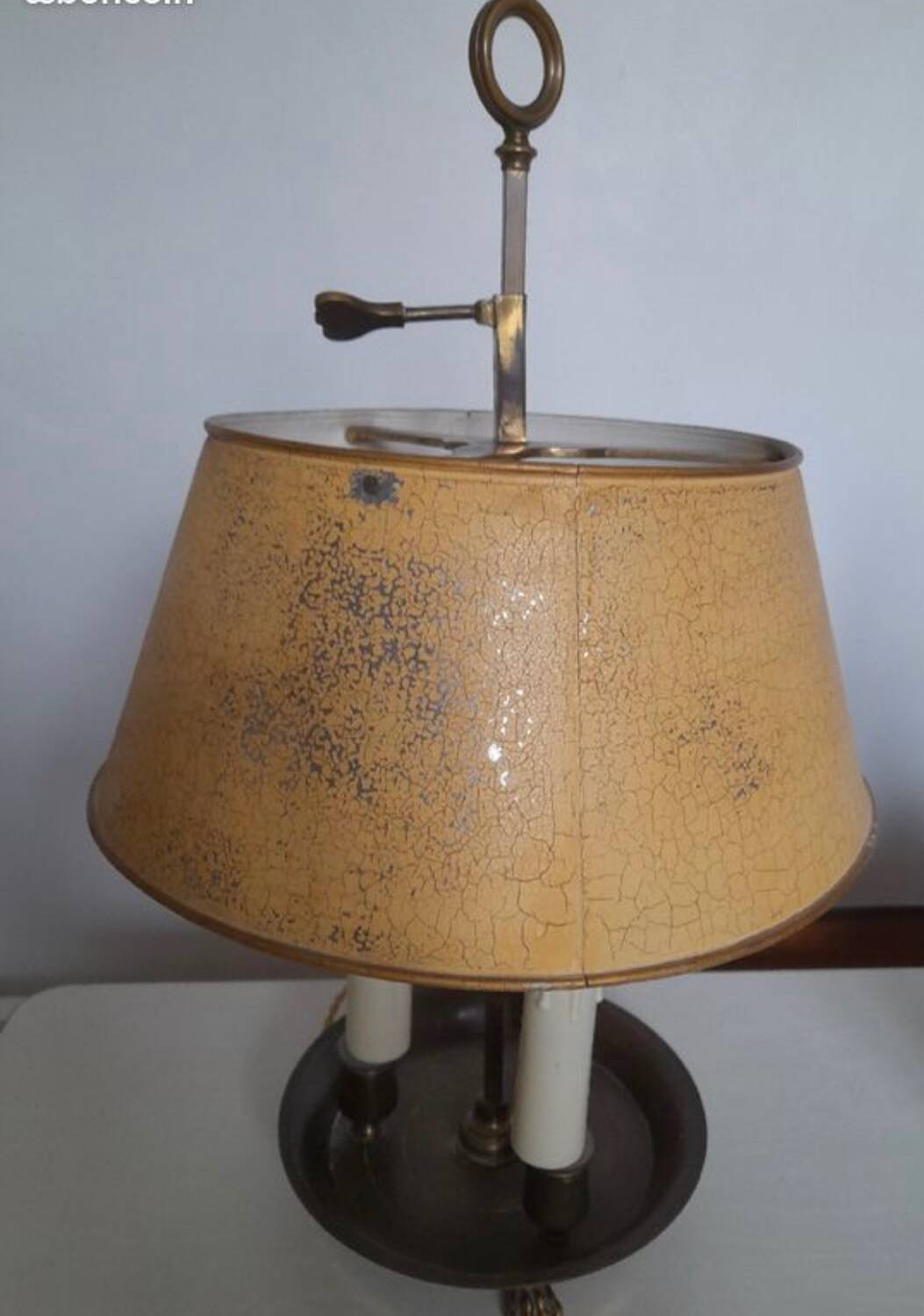 Old metal desk lamp